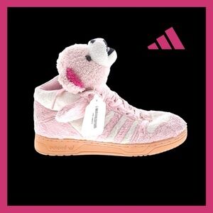 Adidas Originals x Jeremy Scott Pink Bear Fur Shoes size 7.5 *RaRe*
